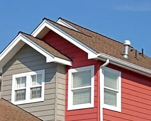 Red and Beige House sidings — Residential Roofing in Wichita, Kansas Red and Beige House sidings — Residential Roofing in Wichita, Kansas